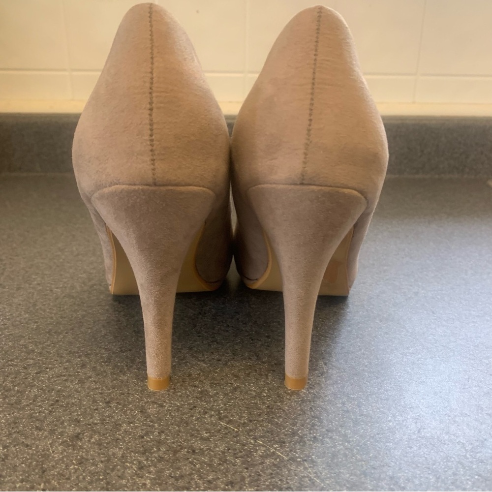 Bella Marie | Suede Pumps | Taupe heels | High Heel Shoe | Size 10 - Picture 3 of 8